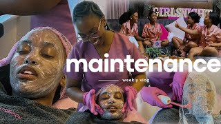 GET MY FIRST FACIAL WITH ME  MAINTENANCE GIRLS NIGHT IN  MORE [upl. by Donadee729]