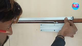 How to install automatic door closer  pelmet arm door closer installation  nawab carpenter [upl. by Yran]