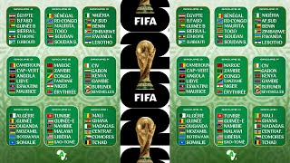 ⚽️GROUPES ZONE AFRIQUE Algérie Maroc Sénégal Égypte  QUALIFICATIONS COUPE DU MONDE 2026🏆 [upl. by Innor288]