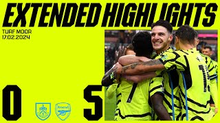 SAKA BAGS BRACE IN ROUT 🔥  EXTENDED HIGHLIGHTS  Burnley vs Arsenal 05  Premier League [upl. by Ragde]