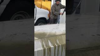 Dang I love pressure washing 🚐🟩🧽 hightopvan fordeconoline campervan cleaning satisfying [upl. by Rennob]