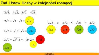 Włączanie pod znak pierwiastka  Zadanie  Matfiz24pl [upl. by Yeroc]