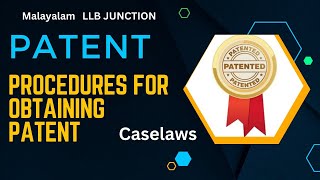 Procedures for obtaining Patent  The Patents Act1970 [upl. by Trey]