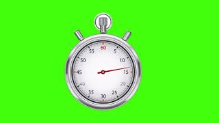 Green screen stopwatch  1 minute  HD [upl. by Rafael]