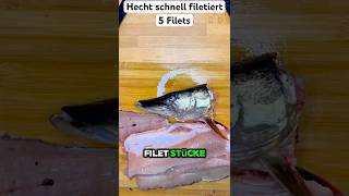 62cm Hecht Filets  Schnell Hecht filetieren  SO geht’s 👨🏻‍🍳  hecht catchandcook [upl. by Yart]