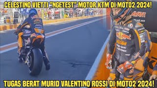 Terekam Celestino Vietti quotMenggilaquot Ngetest KTM Tugas Berat Murid Valentino Rossi Di Moto2 2024 [upl. by Sidras]