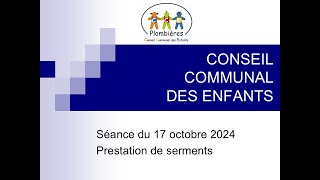 Conseil communal des enfants du 171024 Prestation de serments [upl. by Radu937]