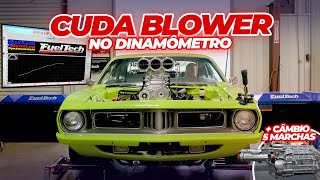 Cuda BLOWER 871 BDS apavorou no dinamômetro  swap de cambio Tremec TKX 5 marchas e mais [upl. by Bogart]