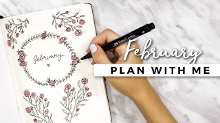 PLAN WITH ME  February 2017 Bullet Journal Setup [upl. by Plato]