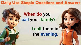 English Speaking Practice for Beginners  Learn English  Simple Questions And Answers [upl. by Avika]