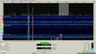 Modulation Example ham modes JT65 and JT9 40meters July 24 2016 0428 UTC [upl. by Bower438]