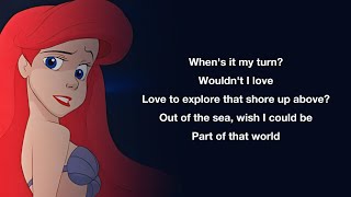 Jodi Benson  Part of Your World  Lyrics The Little Mermaid [upl. by Silsbye]