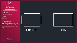 AutoCAD Break polylines to separate lines or Segments  Explodeamp Join Command [upl. by Pontius602]