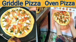 Tawa Pizza Recipe easy way to make pizzaOven Pizza Recipe Desi [upl. by Kinny]