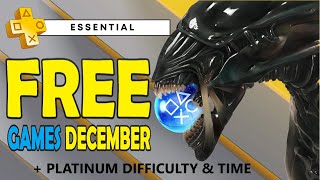 PS Plus Essential Games December 2024  Platinum Difficulty amp Time [upl. by Airednaxela]