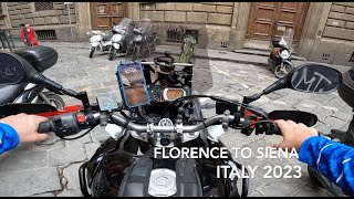 Florence to Siena by Motorcycle December 2023 [upl. by Aibar]