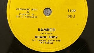 Duane Eddy his ‘Twangy Guitar’ and The Rebels  Ramrod  The Walker 78 RPM [upl. by Kreegar980]