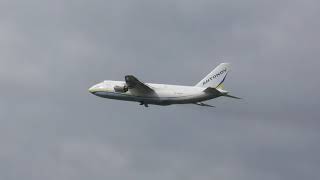 Antonov AN124 departing Aldergrove  Belfast International Airport 3624 [upl. by Dinnage]