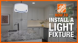 How to Install a Light Fixture  The Home Depot [upl. by Hurty259]