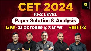 Raj Cet Paper Solution 2024  Raj CET102 Paper Solution amp Analysis Shift 2  Utkarsh Classes [upl. by Acitel]