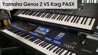 Yamaha Genos 2 Vs Korg PA5X  Sounds and Styles Comparison [upl. by Sternberg]