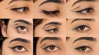 Defining Beauty Eyeliner Edition9 different styles eyeliner tutorials [upl. by Roice]