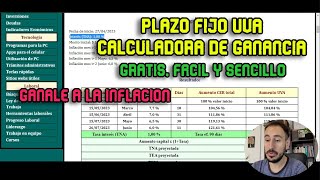 PLAZO FIJO UVA CALCULADORA DE GANANCIA [upl. by Etnovad]