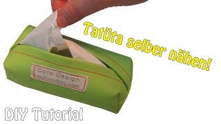 TASCHENTÜCHERTASCHE SELBER NÄHEN  DIY  Nähen für Anfänger  Tutorial [upl. by Shedd]