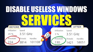 Disable THESE 19 Useless SERVICES NOW for Less CPU and RAM Usage in Windows 1011 [upl. by Nydia]