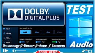 DOLBY Digital PLUS Ses kalitesi Audıo qualıty  Test Acer Razer Lenovo Samsung Toshıba Video [upl. by Pentha]