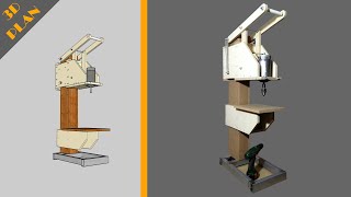 How to make a Drill Press  DIY Big Drill Press [upl. by Ecraep]