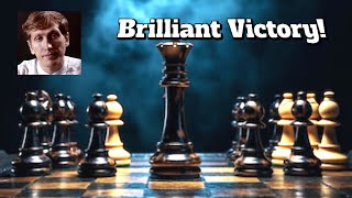 Brilliant Victoryquot Bobby Fischer vs Mikhail Tal Tournament Candidates • Netherland 1959 [upl. by Cato]