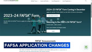 New FAFSA to be released December 31 [upl. by Winton122]