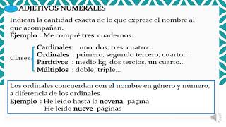 Adjetivo Determinativos numerales e indefinidos [upl. by Christal]