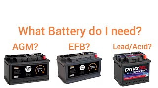 Is My Car Fitted with AGM EFB Stop Start Smart Charge or standard battery visual difference [upl. by Harsho710]