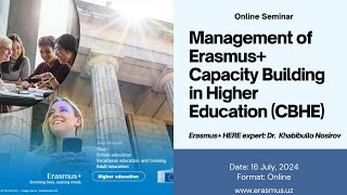 Management of Erasmus Capacity Building in Higher Education CBHE ErasmusUz [upl. by Kieran]