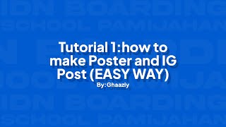 How to make Poster A4 and IG Post [upl. by Jonny]