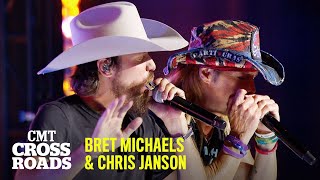 Bret Michaels amp Chris Janson Perform quotYour Mama Dont Dance”  CMT Crossroads [upl. by Karas313]