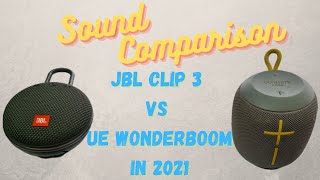 UE Wonderboom vs JBL Clip 3 Bluetooth Speakers Sound Comparison [upl. by Yelyr]