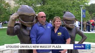 WTOL 11 UToledo Unveils New Mascot Plaza [upl. by Ennaira335]