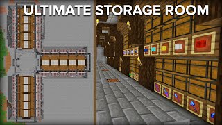 Minecraft Storage Room with Automatic Sorting System  2 Million Item Capacity [upl. by Kazmirci]