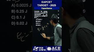 EAPCET Target2025  Electrical amp Optical Part Capacitance18 physicsquestions  aceonline [upl. by Notnil272]