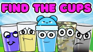 FIND THE CUPS 💖New 5 Cups 💖 ROBLOX 💖All Badges 105 [upl. by Voss]