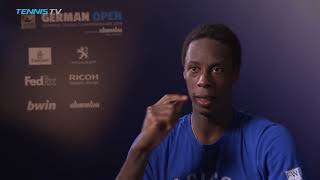 Monfils Happy To Beat Cecchinato At Hamburg 2018 [upl. by Meikah]