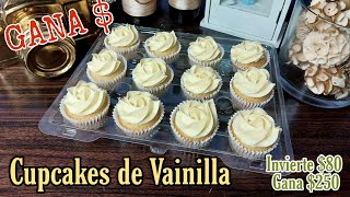 ✅ Cupcakes para Vender 💲VAINILLA 🧁 Recetas Fáciles 👩🏻‍🍳 Aprende Reposteria Gratis en Youtube 👨🏻‍🍳 [upl. by Esil]