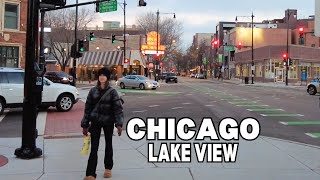 CHICAGO Walking Tour  LAKE VIEW on WednesdayJanuary 31 2024 4k 60fps City Sounds [upl. by Hibbert]