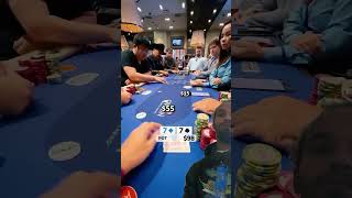 Watching Wolfgang Poker play in a pot worth over 2700 while having pocket 7’s Poker CashGames [upl. by Yevette]