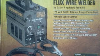 Chicago Electric 90 Amp Flux Core Wire Welder Unboxing amp Setup [upl. by Lauryn]