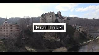 Hrad Loket Burg Elbogen Karlovarský kraj Czech Republic  Drone  Castles of Europe [upl. by Aicirtap]