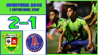 Santa Tecla FC 2 vs Alianza FC 1 FULL GAME 1112018 ES Apertura 2018 [upl. by Alfredo444]